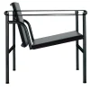 1 Fauteuil à Dossier Basculant Di Le Corbusier & Pierre Jeanneret & Charlotte Perriand - Pelle nera*Cassina Best