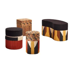 30 Pouf Eli Tribe di Lorenza Bozzoli*Lorenza Bozzoli Couture New