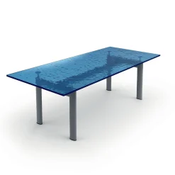 6 Tavolo Tube D'Avion #2 Blu, di Le Corbusier/Jeanneret/Perriand*Cassina New