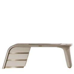 Ambassador Scrivania in Legno Beige e Pelle*Visionnaire Clearance