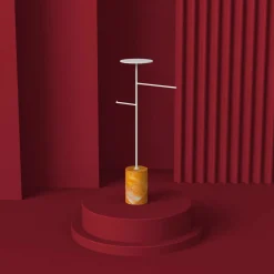 Appendiabiti e portaoggetti Stelo giallo Siena e bianco*Nunzia Ponsillo Sale