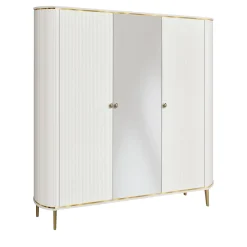 Armadio Bianco a 3 Ante con Specchio nella Porta Centrale*Morello Gianpaolo Discount