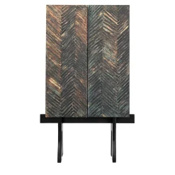 Armadio da bar in legno verde rame*BottegaNera Furniture Best