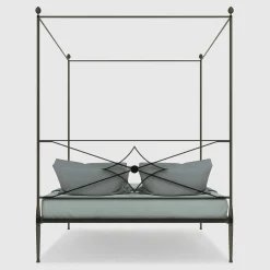 Baldo Letto Matrimoniale con Baldacchino in Ferro Nero*Lispi Best