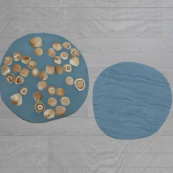 BonBon Tavolino irregolare dorato e azzurro*Cupioli Sale