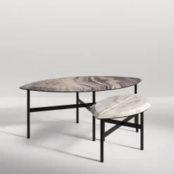 Book 1&2 arabescato and calacatta marble coffee tables*Secolo Online