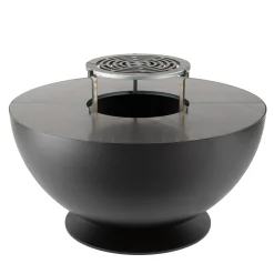 BQ157A Tulipano Barbecue Rotondo in Ferro Nero*LaFerrotecnica Hot