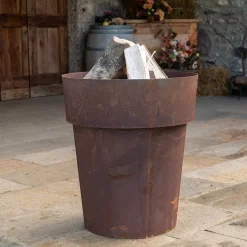 BR136 Braciere Vaso in Acciaio Corten*LaFerrotecnica Outlet