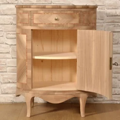 Cabinet ovale intarsiato in stile veneziano Venezia '700 Luigi XV*Vangelista 1960 Online