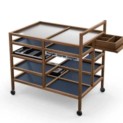 Carrello da portata in noce Canaletto di Bodil Kjær*Cassina Clearance