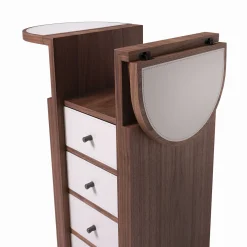 Cassettiera Cocker 10 in legno e pelle*Casa Covre Best