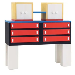 Cassettiera con armadi Granito di Nathalie Du Pasquier - Post Design*Memphis Best