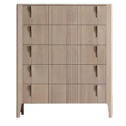 Cassettiera Domino a 5 cassetti in noce canaletto beige*Modesign Best