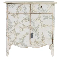 Cassettiera Dorsoduro Bianco Gesso con Motivo Foglie*Porte Italia Online