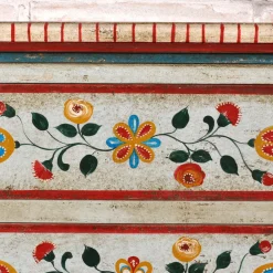 Cassettiera floreale in stile tirolese Tirolesi '700*Vangelista 1960 Discount