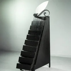 Cassettiera Passo D'Ombra in legno laccato nero opaco*Paolo Pallucco Clearance