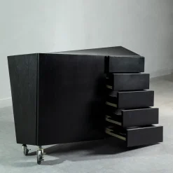 Cassettiera W Il Toro in Rovere Nero Laccato*Paolo Pallucco Outlet