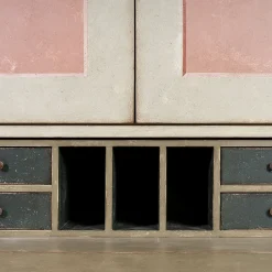 Cassettone Pesaro Secretary rosa e verde chiaro*Porte Italia Hot