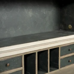 Cassettone Pesaro Secretary rosa e verde chiaro*Porte Italia Hot