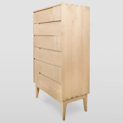 Cassettone scandinavo bianco crema a sei cassetti Dovetail*Ebanisteria Roberto Gambella Best