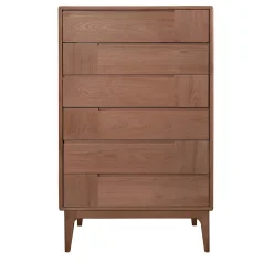 Cassettone scandinavo marrone a sei cassetti Dovetail*Ebanisteria Roberto Gambella Outlet