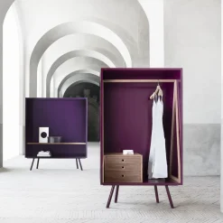 Casson, credenza a giorno quadrata con cassetti di Daniele della Porta*Rubinacci Napoli Clearance