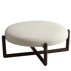 Cecil L Pouf da esterno in legno iroko bianco*CPRN Homood New