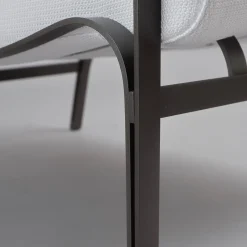 Chaise longue Amalfi bianca e grigia di Studio 63 in acciaio inox*Officina Ciani Clearance