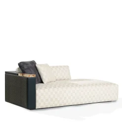Chaise longue Egon in tessuto Discipline e pelle Aida*Arcahorn Online