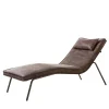 Chaise longue in pelle marrone vintage*Enrico Pellizzoni Sale