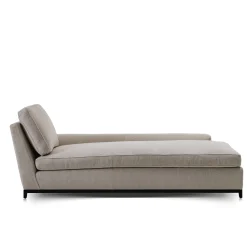 Chaise longue in tessuto grigio Hugo*Galimberti Nino