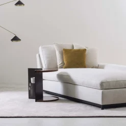 Chaise longue in tessuto grigio Hugo*Galimberti Nino