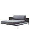 Chaise longue in tessuto nero per esterni*Giorgio Collection Sale