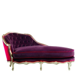 Chaise-longue viola Luigi XV*Salda
