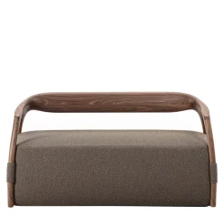 Chassis Divano con Struttura in Legno e Rivestimento in Tessuto Marrone*Durame New