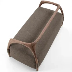 Chassis Divano con Struttura in Legno e Rivestimento in Tessuto Marrone*Durame New