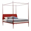 Clamp Letto Matrimoniale con Baldacchino in Ferro Rosso di Francesco Forcellini*Lispi Outlet