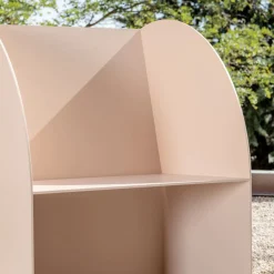 Coimbra 01 Poltrona da esterno in alluminio rosa*Marco Ripa New