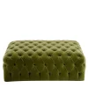 Collezione Malvina - Pouf rettangolare verde Capitonnè*Domingo Salotti Best