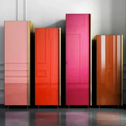 Colonna 01 Set di 4 armadi rossi*Filippo Carandini Outlet