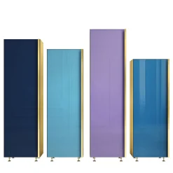 Colonna 01 Set di 4 armadietti blu*Filippo Carandini Outlet