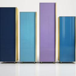 Colonna 01 Set di 4 armadietti blu*Filippo Carandini Outlet