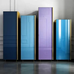 Colonna 01 Set di 4 armadietti blu*Filippo Carandini Outlet