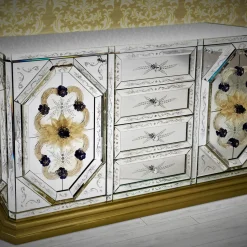 Comò in vetro di Murano Afrodite Gold*Fratelli Tosi Hot