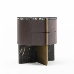 Comodino Adam ED/50 642 in Marmo Belvedere e Legno*Zanaboni New