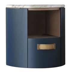 Comodino Alassio con piano in Marmo Calacatta Gold Shine*Meroni & Colzani Hot