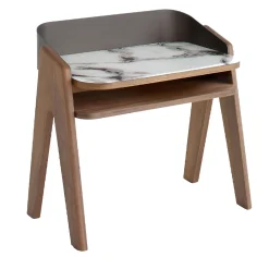 Comodino bavero effetto marmo bianco trinity*Morica Design Outlet