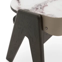 Comodino bavero effetto marmo bianco trinity*Morica Design New