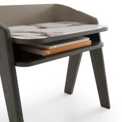 Comodino bavero effetto marmo bianco trinity*Morica Design New