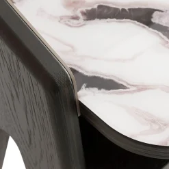 Comodino bavero effetto marmo bianco trinity*Morica Design New